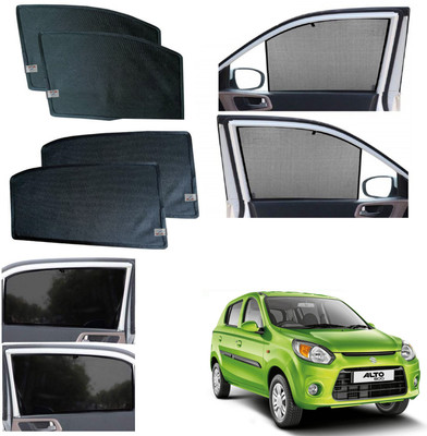 WolkomHome Side Window Sun Shade For Maruti Suzuki Alto 800(Black)