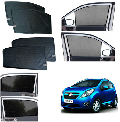 WolkomHome Side Window Sun Shade For Chevrolet Beat(Black)