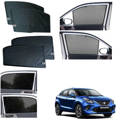WolkomHome Side Window Sun Shade For Maruti Suzuki Baleno(Black)
