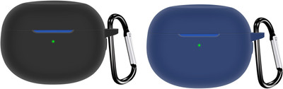 KHR Back Cover for realme Buds Air 3 Shockproof Protective Silicon Case Cover (Earphone Not Included) (Combo)(Black, Blue, Dual Protection, Silicon, Pack of: 1)