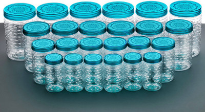 Auspicia Plastic Grocery Container – 250 Ml, 300 Ml, 650 Ml, 1200 Ml (Pack Of 24, Clear) For Rs. 445 @ 55 %