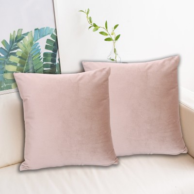 INDHOME LIFE Plain Cushions Cover(Pack of 2, 40.64 cm*40.64 cm, Beige)