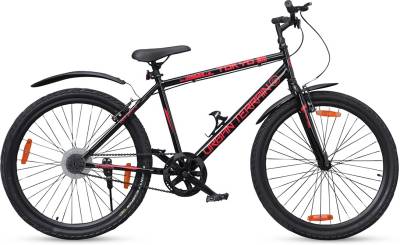 Urban Terrain Tokyo with Complete Accessories, Free Home Installation &amp; Mobile Tracking App 26 T Hybrid Cycle/City Bike  (Single Speed, Black, Red)