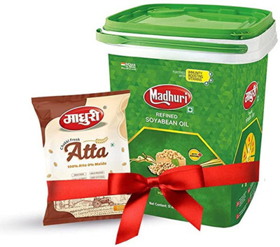 MADHURI Coldpressed Soyabean 15litre Special Atta Pack Soyabean Oil Jar(15 L)