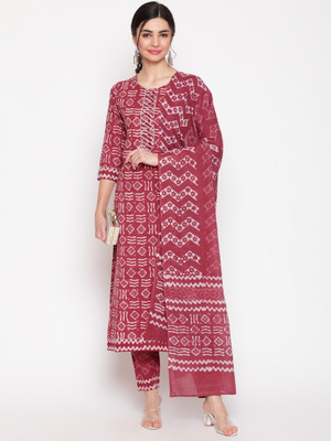 GLAM ROOTS Women Kurta Pant Dupatta Set