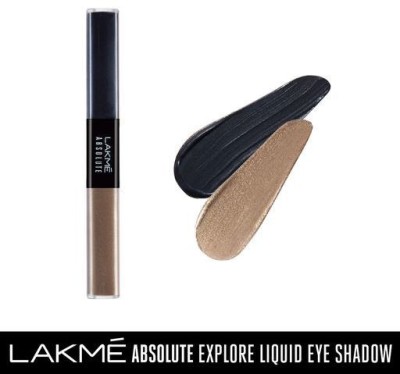 Lakmé Absolute Explore Liquid Eye shadow 10 ml  (Cashmere Love & Diamond Black)