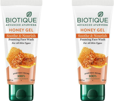 BIOTIQUE Honey Gel  100 ml (Pack of 2) Face Wash(200 ml)