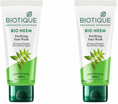 BIOTIQUE Fresh Neem  100 ml (Pack of 2) Face Wash(200 ml)
