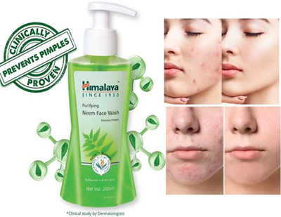 HIMALAYA Purifying Neem ( Prevents Pimples ) All Skin Types  (200 ml) Face Wash(200 ml)