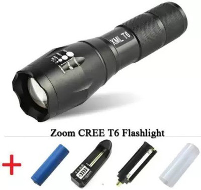 DMCEF t650 Torch(Black, 5 cm, Rechargeable)
