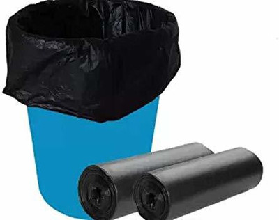 Chirag Traders CTJ Black Garbage Bags 19*21 Inch | 60 Bags/ 2 Packet | Disposable Dustbin Bags Medium 15 L Garbage Bag  Pack Of 60(60Bag )