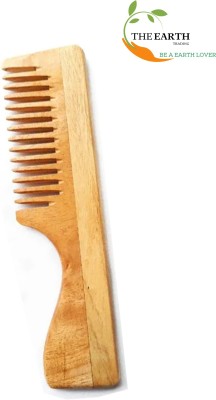 The Earth Trading Neem Wood Handle Comb - Wide Teeth