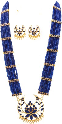 balaji gold Copper Gold-plated Blue Jewellery Set(Pack of 1)