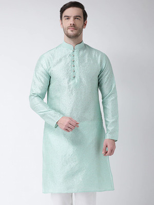 SG Men Solid Straight Kurta(Light Blue)