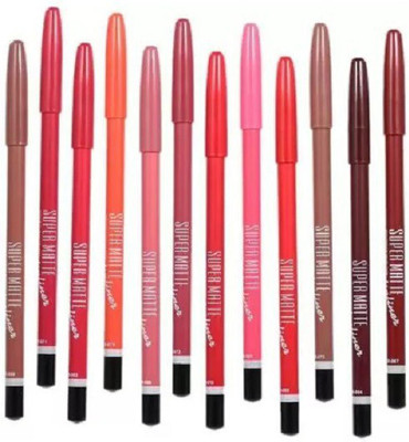 Amaryllis HD Multi-coloured Matte Super Matte Lip Liner(Multicolor)