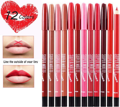Herrlich Super Lip liner Pencil Make Up Soft Non-dizzy Texture(MULTICOLORED)