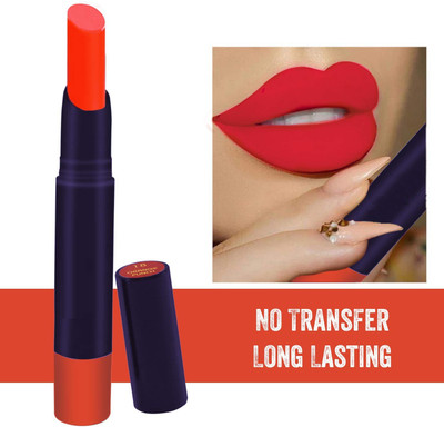 MYEONG Long lasting Matte Look Moisturizing Lipstick Pack of Two(Orange Punch, 3.8 g)