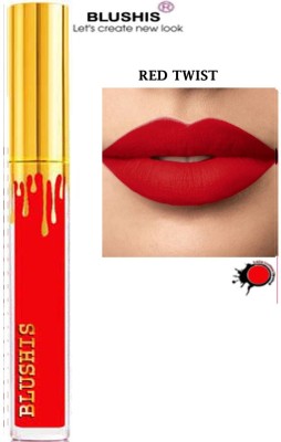 BLUSHIS Non Transfer Smudgeproof Professionally Longlasting Liquid Lipstick(Red Twist, 6 ml)