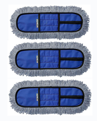 KUROXO Microfiber Wet and Dry Mop Refill Pads for 18 inch mop only (Pack of 3 Pcs) Wet & Dry Mop(Multicolor)