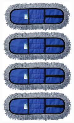 Livronic Microfiber Wet and Dry Mop Refill Pads for 18 inch mop only (Pack of 4 Pcs) Wet & Dry Mop(Multicolor)