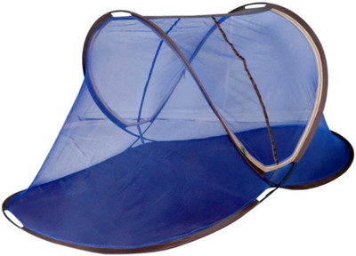 A One Polyester Adults Washable Large Size SPL QUALITY 30 GSM NET PRIMIUM SINGLE BED Mosquito Net(Blue, Tent)