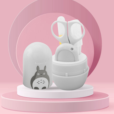 Baby Moo Lazy Cat Grey Nail Clipper Set