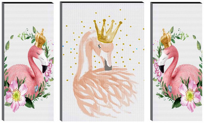 saf Set of 3 MDF Panel Digital Reprint 12 inch x 18 inch Painting(Without Frame, Pack of 3)