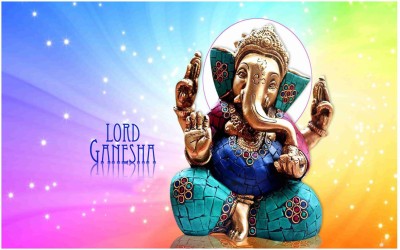 Ganesh Ji Flex Poster For Room Mo-2332 Photographic Paper(24 inch X 18 inch, Rolled)