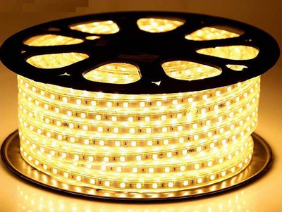 spark world 880 LEDs 10 m Gold Steady Strip Rice Lights(Pack of 1)