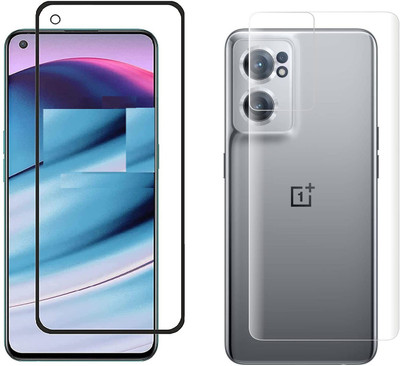 VOSKI Front and Back Tempered Glass for OnePlus Nord CE 2 5G(Pack of 2)