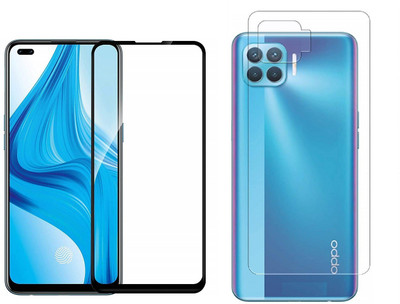 VOSKI Front and Back Tempered Glass for Oppo F17 pro(Pack of 2)