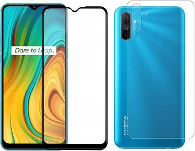 VOSKI Front and Back Tempered Glass for Realme C3(Pack of 2)