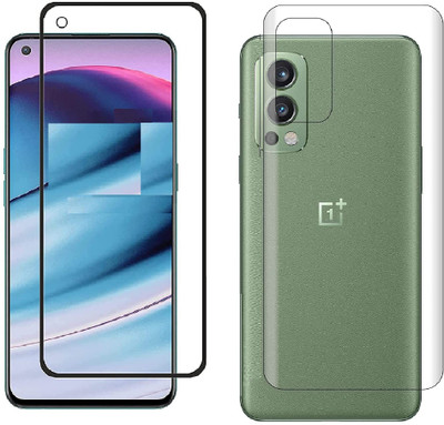 VOSKI Front and Back Tempered Glass for OnePlus Nord 2(Pack of 2)