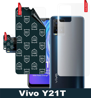 TRUSTin.ONLINE Front and Back Tempered Glass for Vivo Y21T, Y21T(Pack of 3)