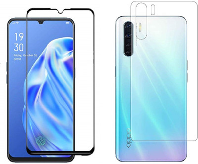 VOSKI Front and Back Tempered Glass for Oppo F15(Pack of 2)