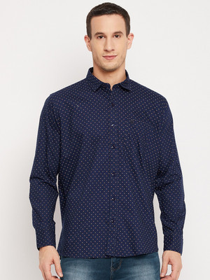 DUKE Men Printed Casual Blue Shirt
