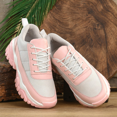 SNEAKERSVILLA Casual shoes and sneakers for Women and Girls Sneakers For Women(Pink , 4)