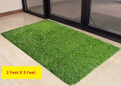 COMFY HOME Green Polypropylene Carpet(2 ft,  X 3 ft, Rectangle)