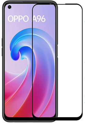 SM Styles Edge To Edge Tempered Glass for Oppo A96(Pack of 1)