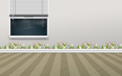 STICKER STUDIO 58 cm grass floral design Floor Sticker Removable Sticker(Pack of 1)
