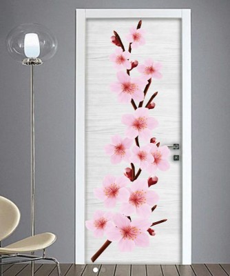 STICKER STUDIO 58 cm Floral Design Door Sticker Removable Sticker(Pack of 1)