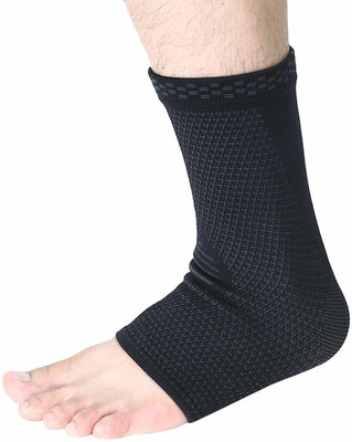 DreamPalace India 1Pc Ankle Support Brace Leg Arthritis Injury Gym Sleeve Ankle Support(Black)