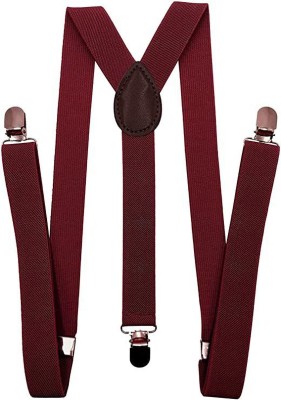 ACCERY Y- Back Suspenders for Men, Women(Maroon)