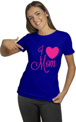 Raavi colors Typography Women Round Neck Blue T-Shirt