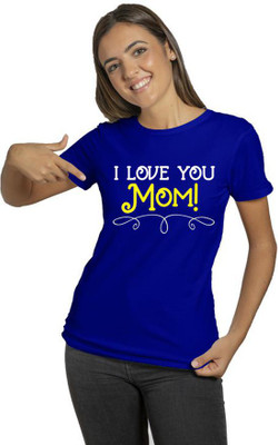 Raavi colors Typography Women Round Neck Blue T-Shirt