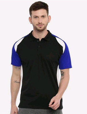 Gibbs Sporty Men Polo Neck Black T-Shirt