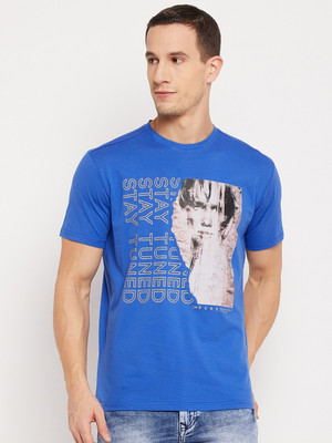DUKE Graphic Print Men Round Neck Blue T-Shirt