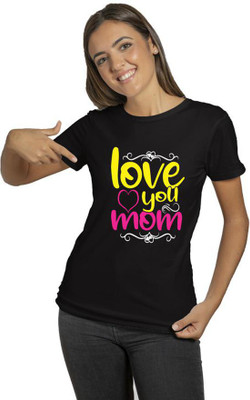 Raavi colors Graphic Print Women Round Neck Black T-Shirt