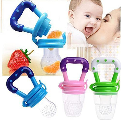 smilykid Silicone Baby fruit Feeder/BPA Free/Food Feeder/Silicone Food Nibbler/ Feeder Teether and Feeder(Multicolor)