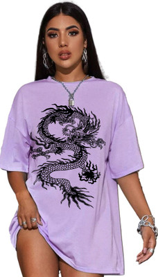 Absolute Defense Casual Printed Women Purple Top